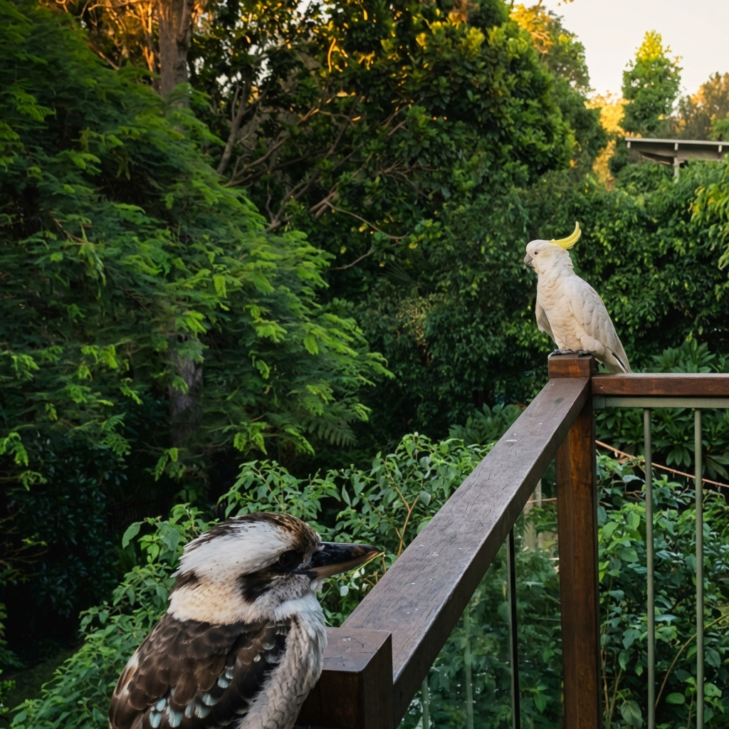 Wildlife — kookaburra and cockatoo